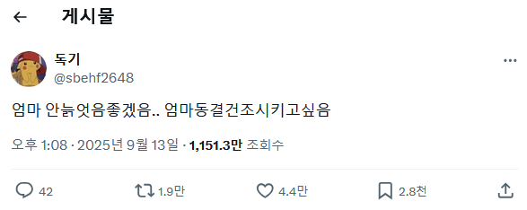 엄마 동결건조 밈 원본 트윗 - 엄마 안늙었음좋겠음.. 엄마동결건조시키고싶음